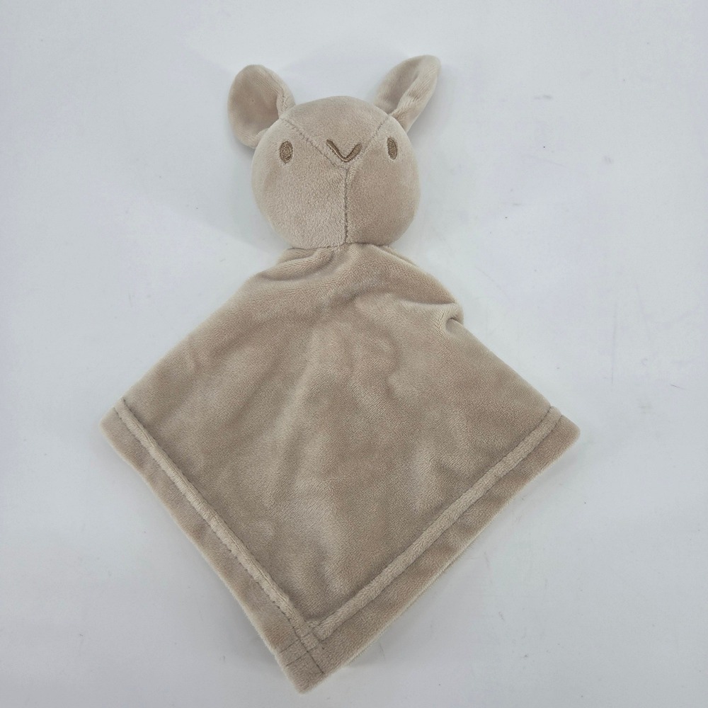 Baby Essentials Tan Bunny Rabbit Plush Security Blanket Lovey Beige Velvety